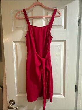 Chelsea28 Hot Pink Tie-Front Mini Dress